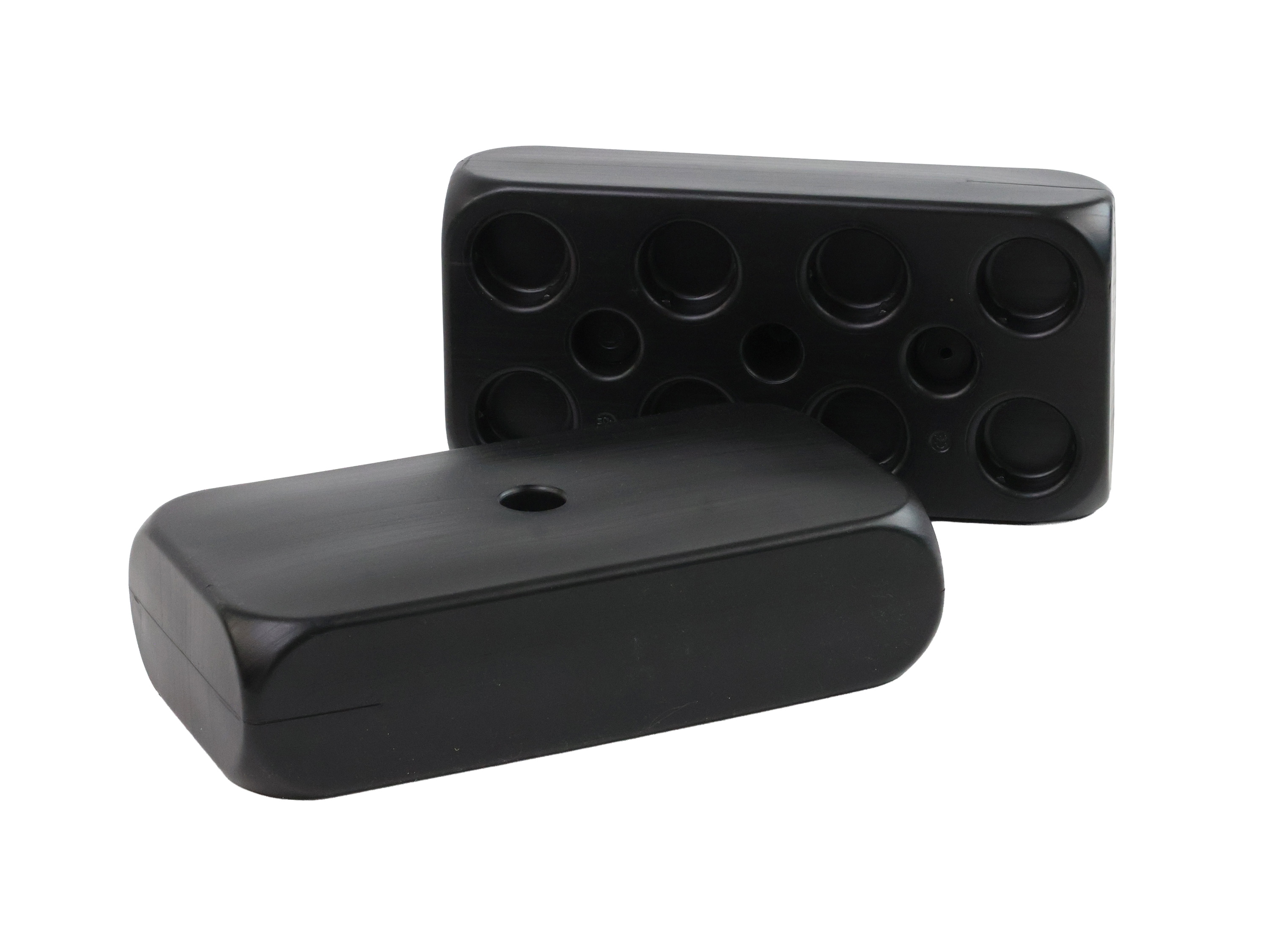 Abschlusstein in Schwarz, Ober- und Unterseite Einzelfoto