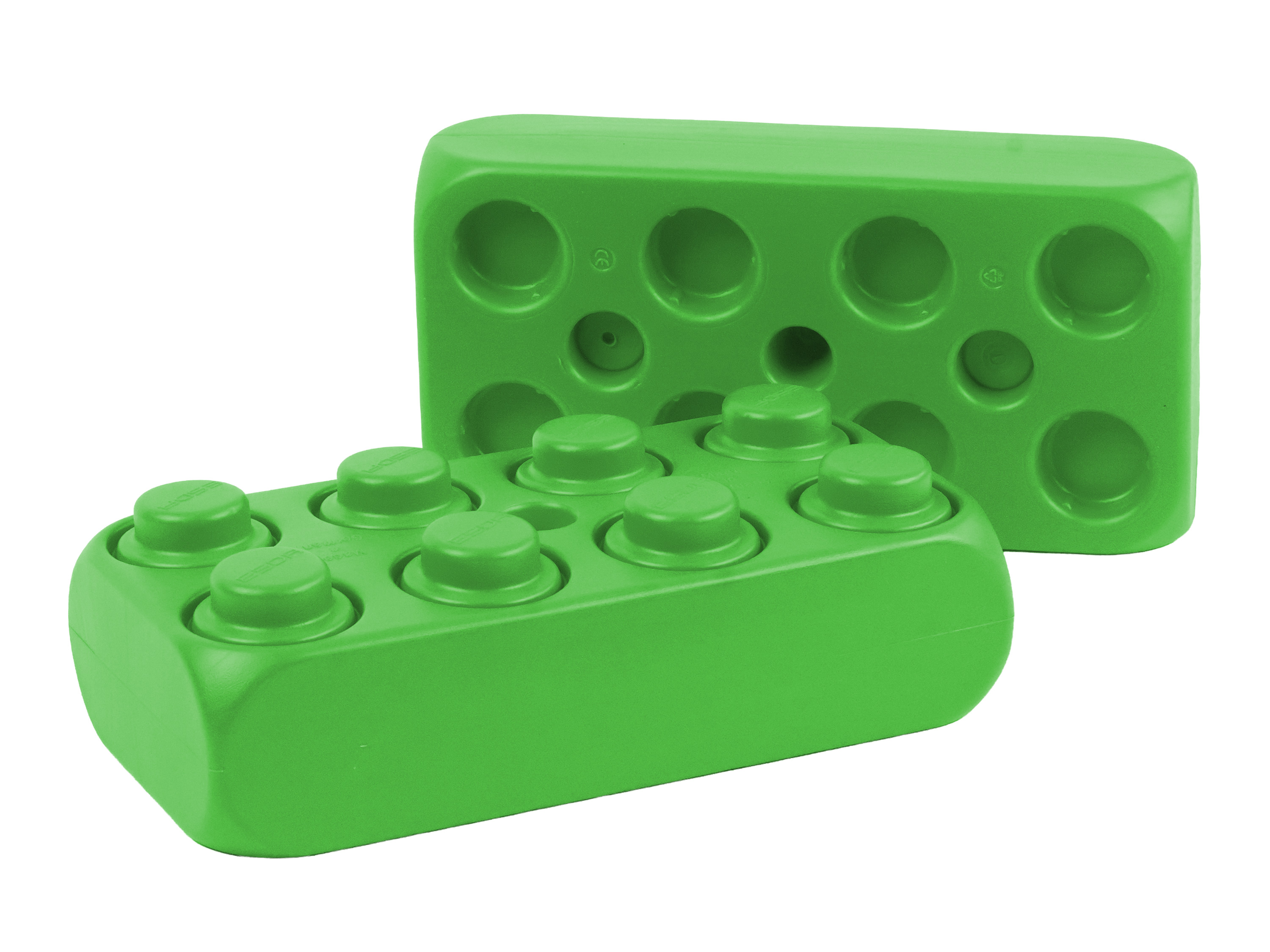 XXL Spielbaustein achter Vorder- und Rückansicht grün