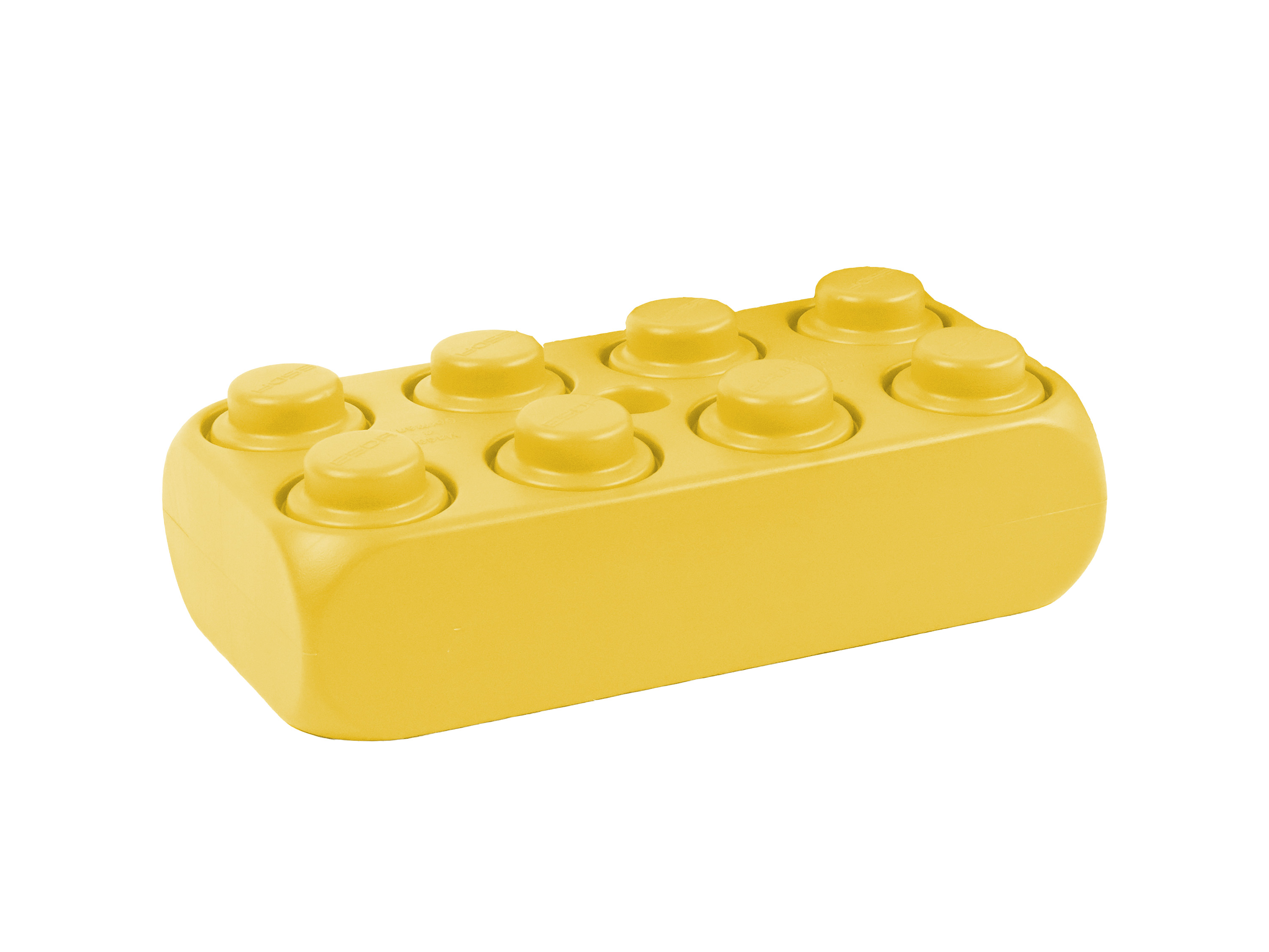 XXL Spielbaustein achter Schrägansicht gelb